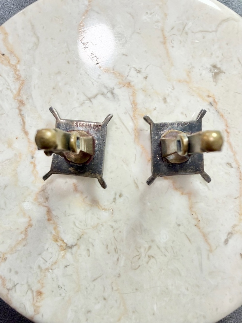 Vintage Sterling Silver Cameo Trojan Roman Soldier Cuff Links Carved Hematite - Picture 4 of 6
